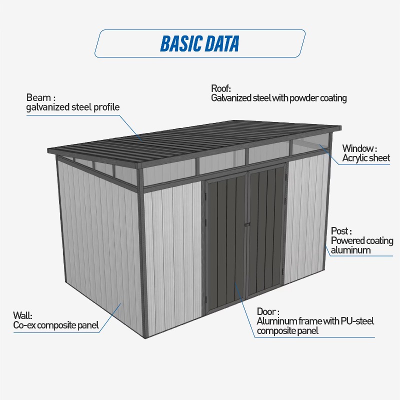 Gudang Penyimpanan Peralatan L - Outdoor Furniture Metal ulasan dan harga